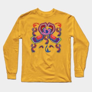 colorful abstract geometric shapes Long Sleeve T-Shirt